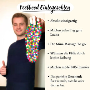 FeelGood Fußbett Massage Einlegesohlen, braun