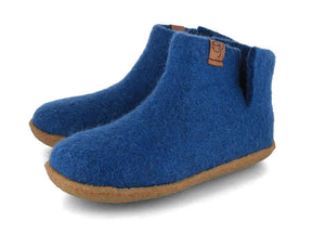 Yeti Kids Kinderhausschuhe mit Gummisohle, blau