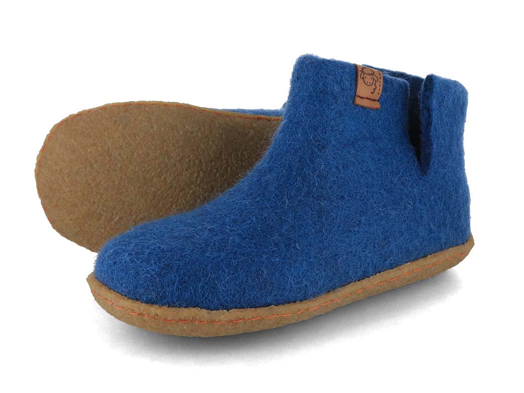 Yeti Kids Kinderhausschuhe mit Gummisohle, blau